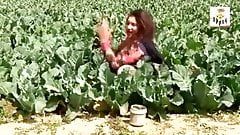 girlfriend Desi Bhabhi has funny affair in fields  nipple