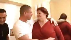interracial Fat Granny Ogled by Two Young Guys amateur